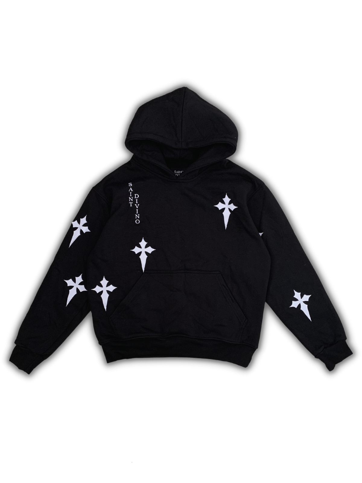 Scattered Black Cross Hoodie