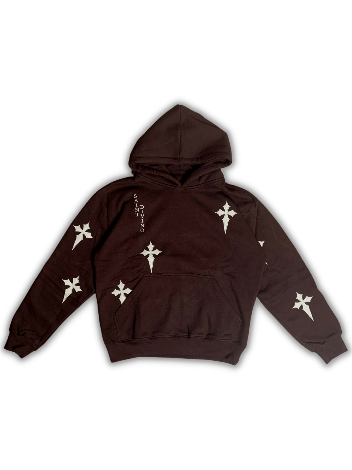 Scattered Brown Cross Hoodie