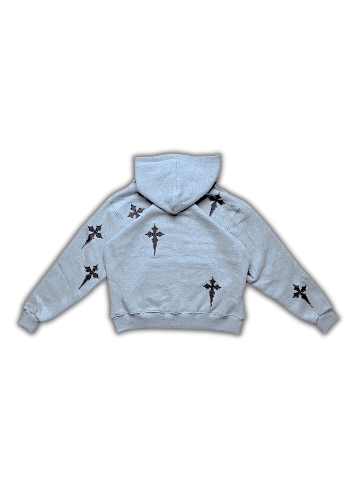 Scattered Grey Cross Hoodie