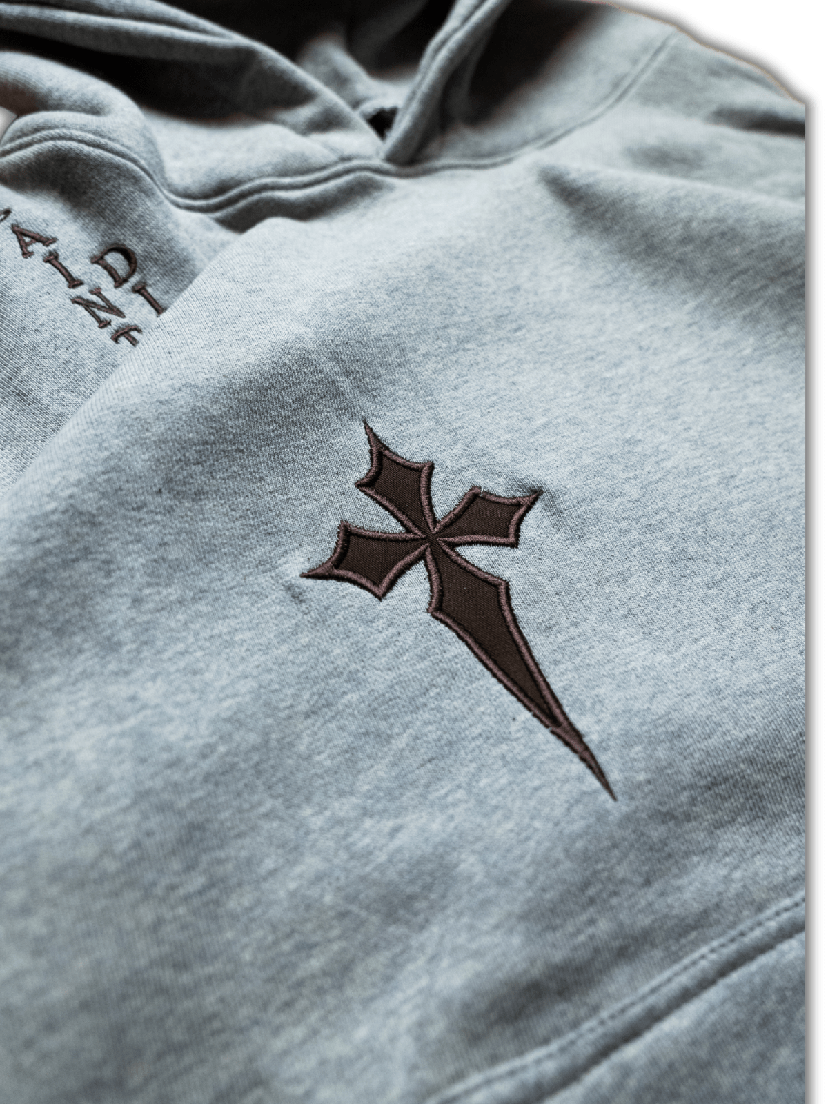 Scattered Grey Cross Hoodie