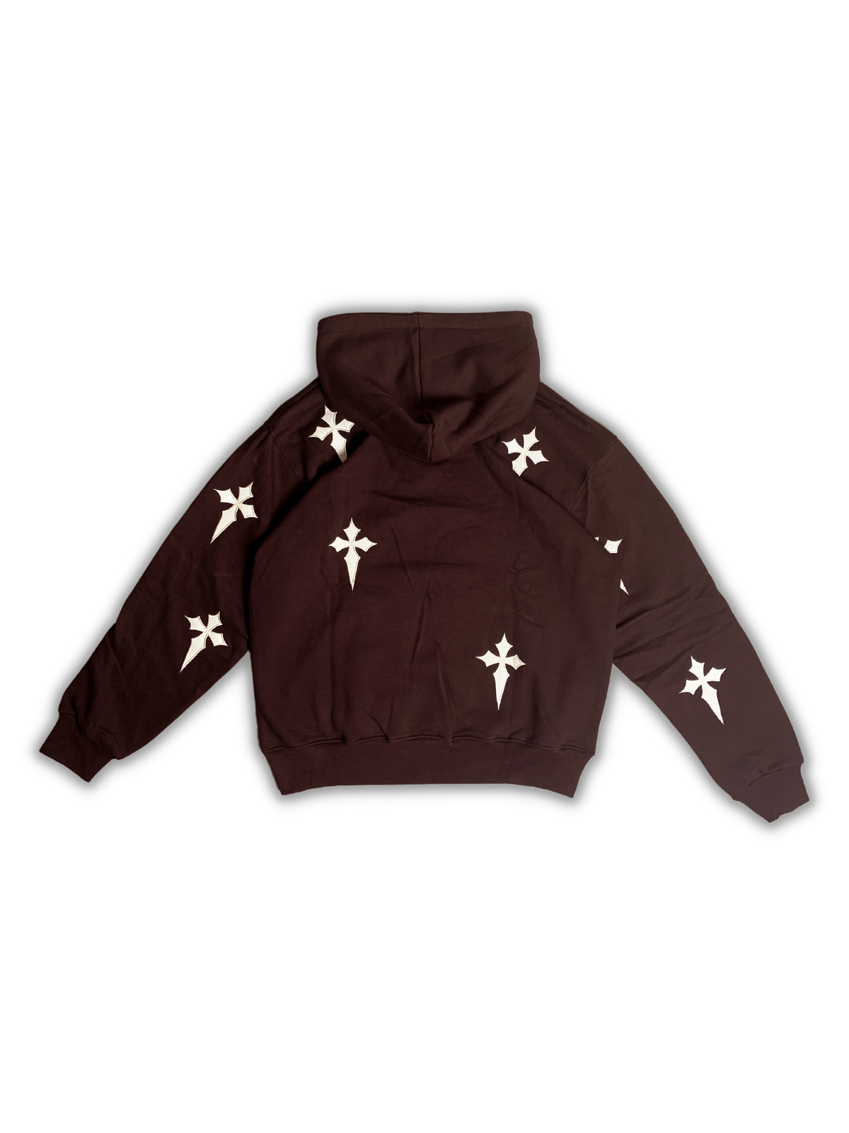 Scattered Brown Cross Hoodie