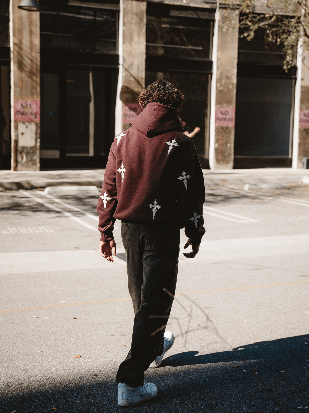 Scattered Brown Cross Hoodie