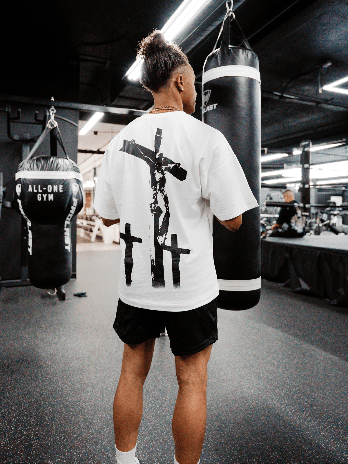 Three Crosses of Calvary White Tee