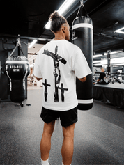 Three Crosses of Calvary White Tee