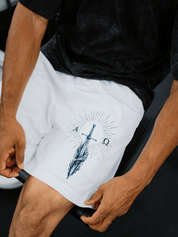 Alpha Omega White Shorts
