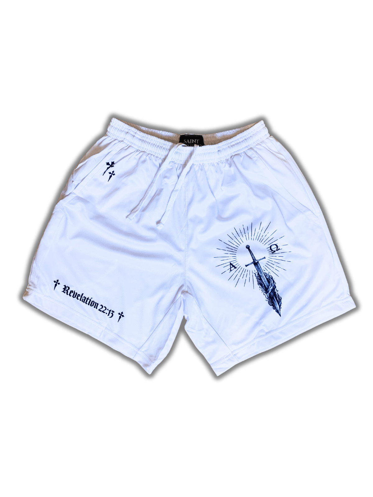 Alpha Omega White Shorts