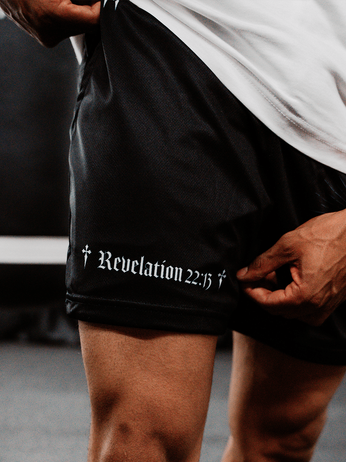 Alpha Omega Black Shorts