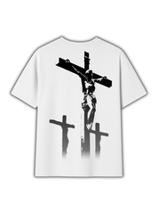 Three Crosses of Calvary White Tee